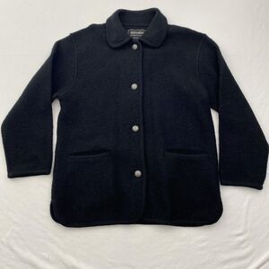 Bernardo Essentials Jacket Womens Medium Boiled Wool Button Front Pockets